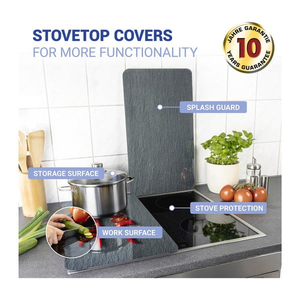 Sada 2 skleněných krytů na sporák Wenko Cayenne, 52 x 30 cm-image-3