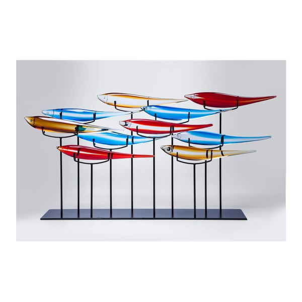 Dekorace s motivem barevných ryb Kare Design, 20 x 80 cm