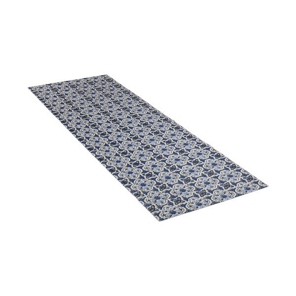 Bílo-modrá plastová koupelnová předložka 65x200 cm Murcia – Wenko-image-2