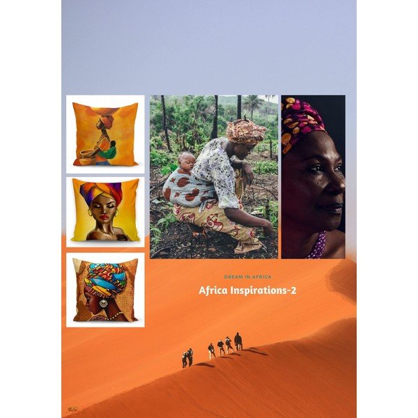 Sada 3 povlaků na polštáře Minimalist Cushion Covers African Culture, 45 x 45 cm-image-4