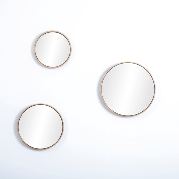 Nástěnné zrcadlo s rámem z masivního dubového dřeva Gazzda Look, ⌀ 22 cm-image-2