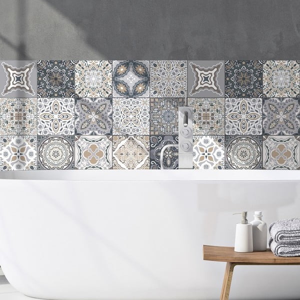 Sada 9 dekorativních samolepek na zeď Ambiance Orfeo, 10 x 10 cm-image-3