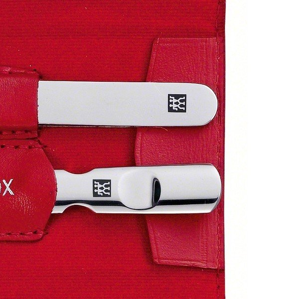 Manikúra v červeném koženém pouzdře, 3 ks-image-3