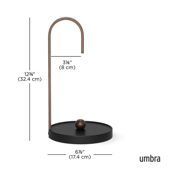 Černý dřevěný stojan na papírové utěrky ø 17 cm Bellwood – Umbra-image-4