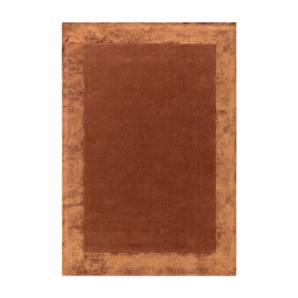 Ručně tkaný koberec s příměsí vlny v cihlové barvě 80x150 cm Ascot – Asiatic Carpets