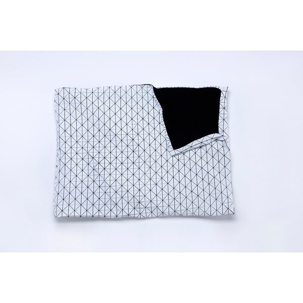 Černobílá deka Mikabarr Folding, 180 x 160 cm