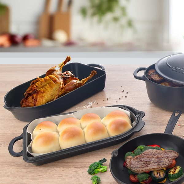 Litinový pekáč 22x42,5 cm LITINA SMALT – Orion-image-3