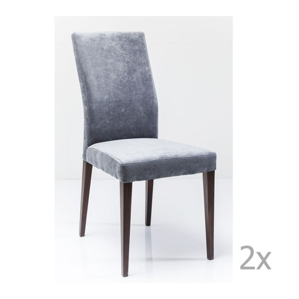 Sada 2 modrých jídelních židlí Kare Design Mara