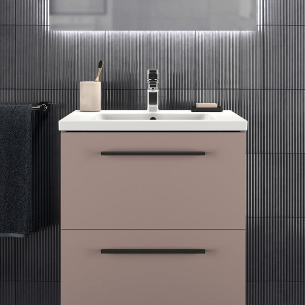 Šedobéžová závěsná skříňka pod umyvadlo 60x63 cm i.Life B – Ideal Standard-image-1