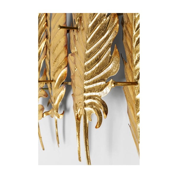 Kovový nástěnný věšák ve zlaté barvě Kare Design Leaf, šířka 86 cm-image-2