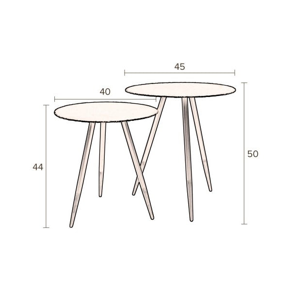 Sada 2 odkládacích stolků Dutchbone Stalwart-image-1