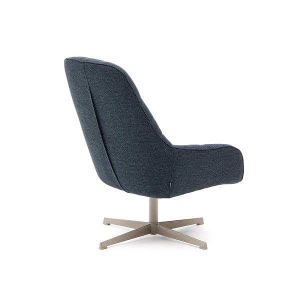 Otočné křeslo šedomodré Jaspe – Kave Home-image-4