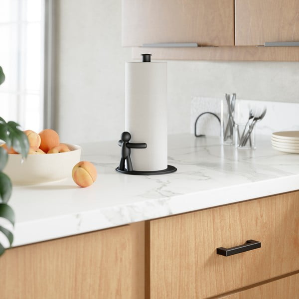 Ocelový držák na kuchyňské utěrky ø 19 cm Buddy – Umbra-image-3