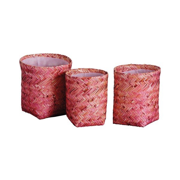Sada 3 růžových košíků na drobnosti Premier Housewares Lining