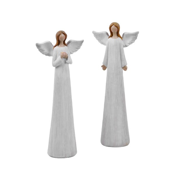 Set 2 dekorativních andělů v bílé barvě Ego Dekor Anastasia