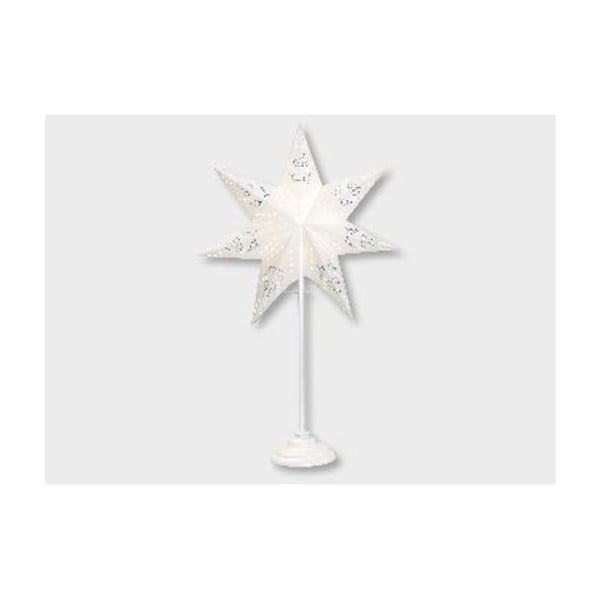 Bílá svítící hvězda se stojanem Best Season Diamond Mini Star, 55 cm