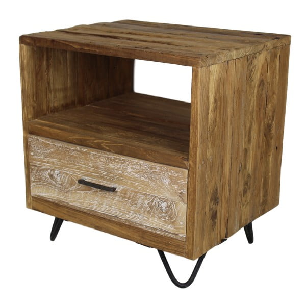 Noční stolek z teakového dřeva HSM Collection Baliaga
