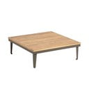 Zahradní konferenční stolek s deskou z akáciového dřeva Kave Home Pascale, 90 x 90 cm