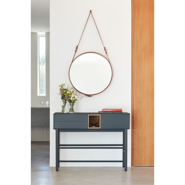 Tmavě šedý konzolový stolek 35x120 cm Corvo - Teulat-image-1