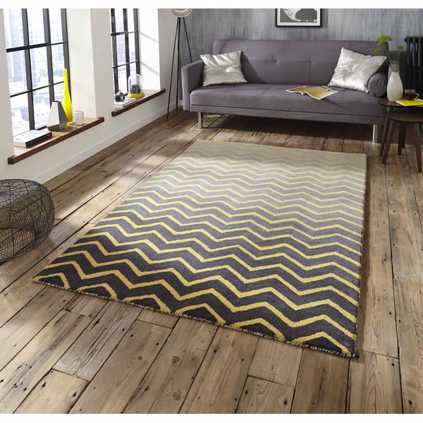 Šedo-žlutý koberec Think Rugs Spectrum Grey Yellow, 120 x 170 cm