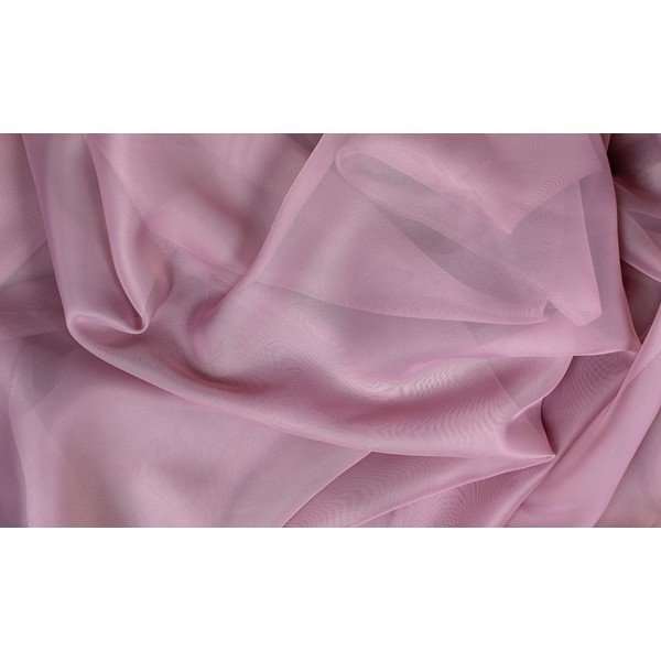 Růžová záclona 140x245 cm Voile – Mendola Fabrics-image-1