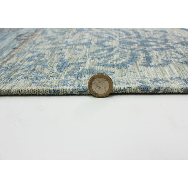 Modrošedý koberec Flair Rugs Patchwork Chenille Duck Egg, 120 x 170 cm-image-2