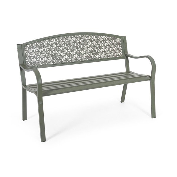 Khaki kovová zahradní lavice Lizette – Bizzotto-image-2