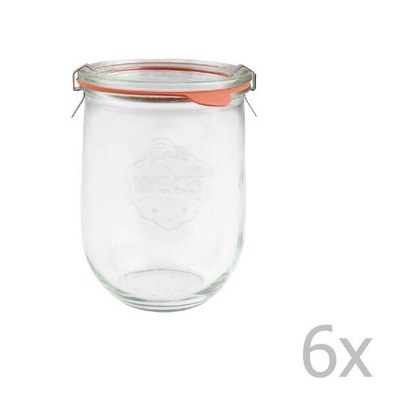 Sada 6 zavařovacích sklenic Weck Tulpe, 1062 ml