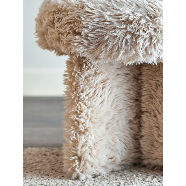 Béžový taburet z umělé kožešiny Frikka – Bloomingville-image-3