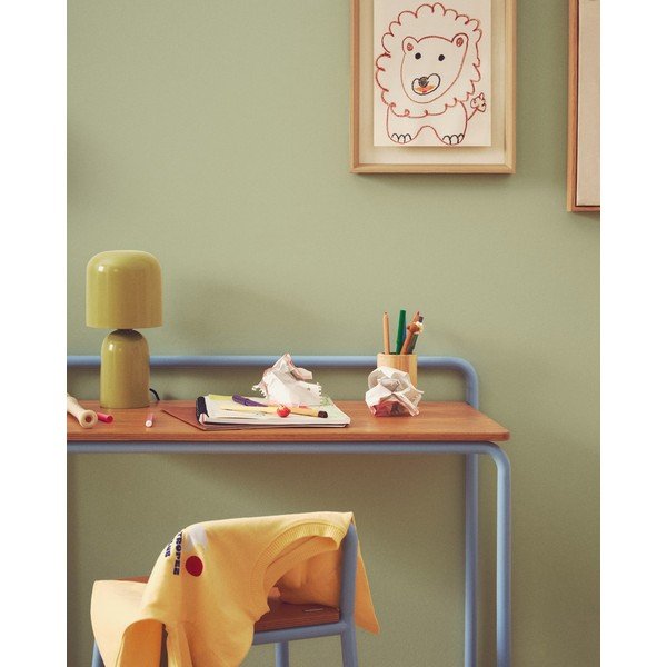 Zelená stolní lampa s kovovým stínidlem (výška 28 cm) Monze – Kave Home-image-3