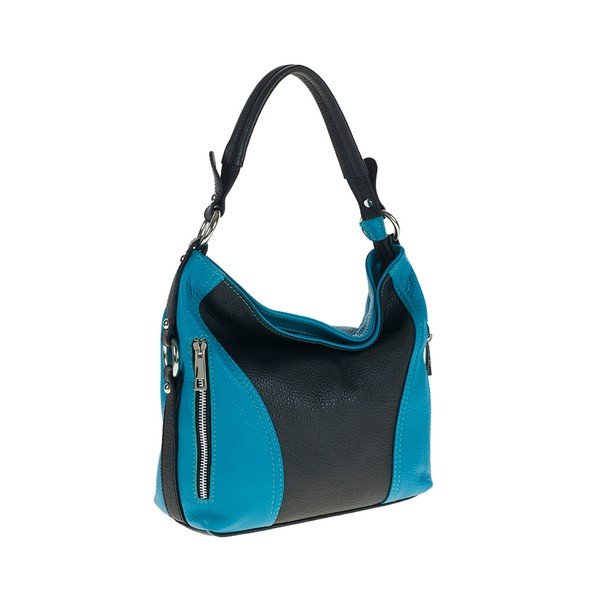 Modročerná kožená kabelka Pitti Bags Erin-image-4