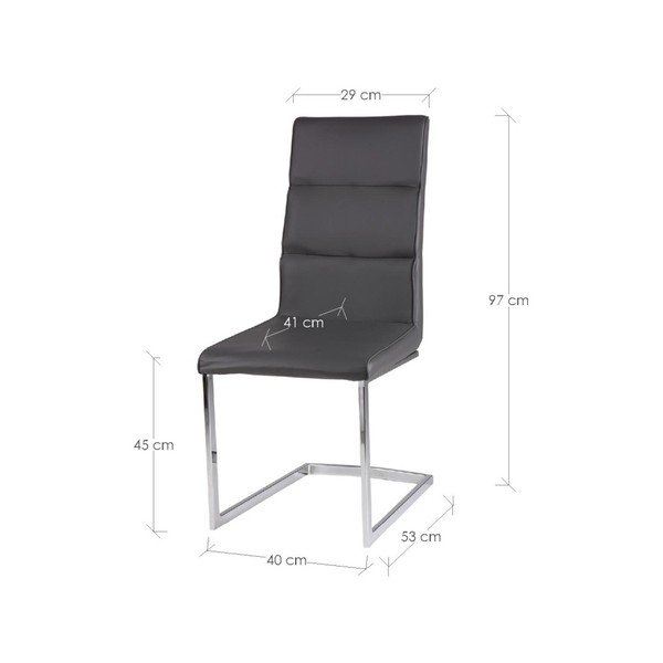 Sada 2 šedých jídelních židlí sømcasa Camile-image-2