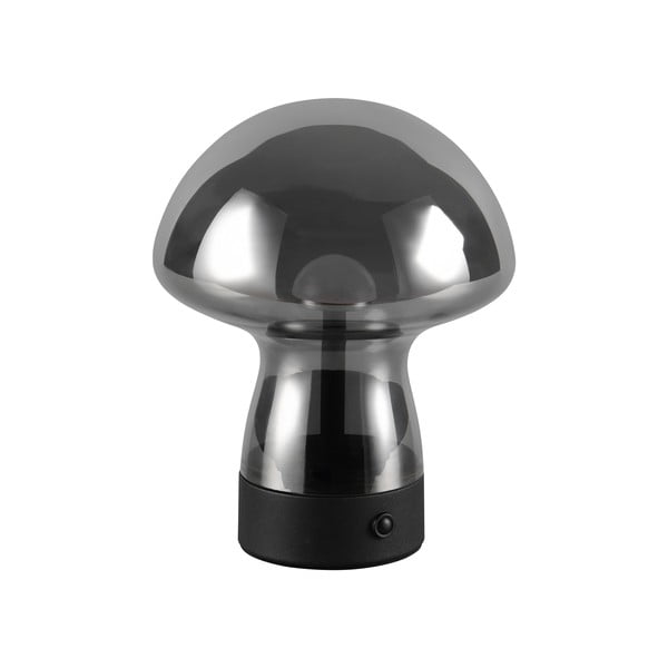 Šedá LED stolní lampa se skleněným stínidlem (výška 18 cm) Dooley – Trio