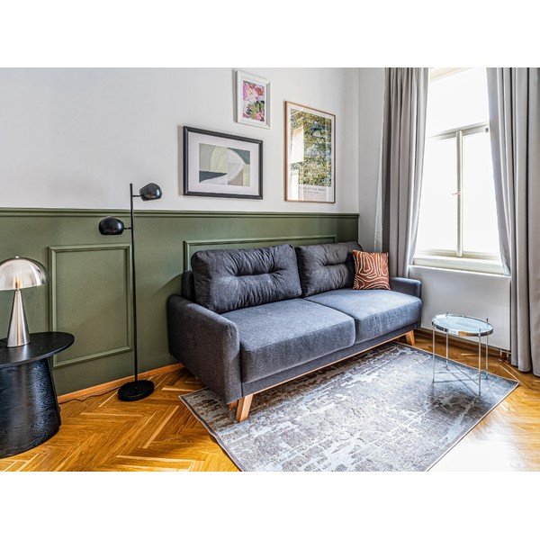 Tmavě šedá rozkládací pohovka Bonami Selection Pop-image-1