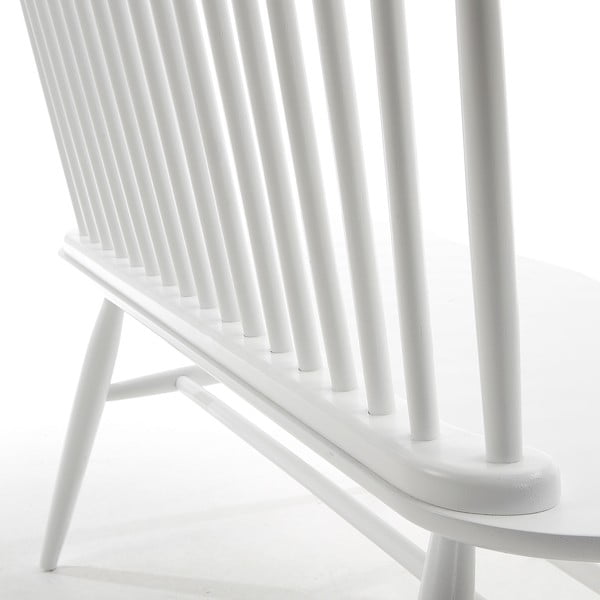 Bílá sedací lavice z kaučukového dřeva Kave Home Slover, 120 x 53 cm-image-4