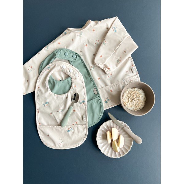 Hnědý/béžový dětský příbor 3 ks ze silikonu Olive Mix – Cam Cam Copenhagen-image-4