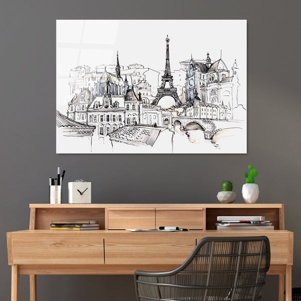 Skleněný obraz 70x100 cm Paris – Wallity-image-1