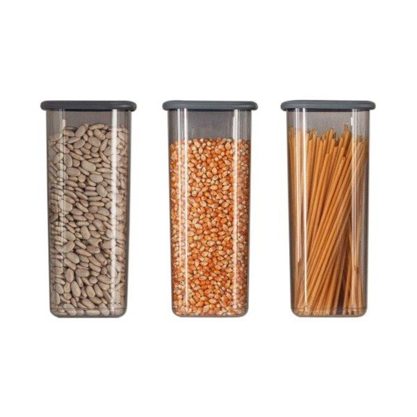 Plastové dózy v sadě 3 ks na potraviny Fresco – Hermia-image-2