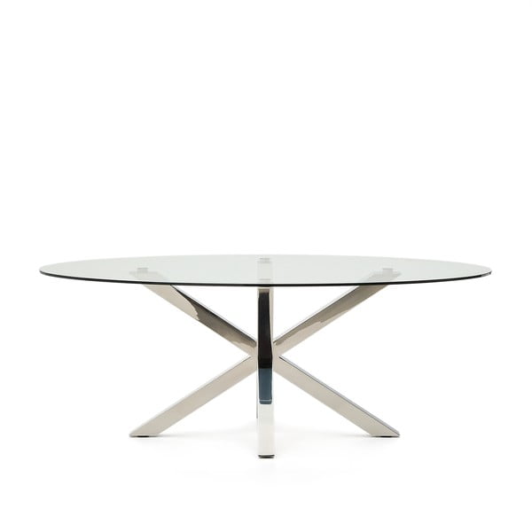 Jídelní stůl se skleněnou deskou 100x200 cm Argo – Kave Home-image-2