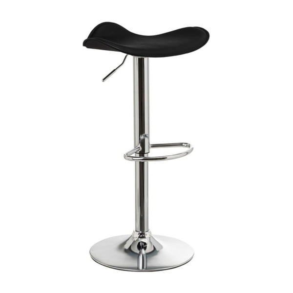 Černé barové židle s nastavitelnou výškou z imitace kůže v sadě 2 ks (výška sedáku 73 cm) – Casa Selección