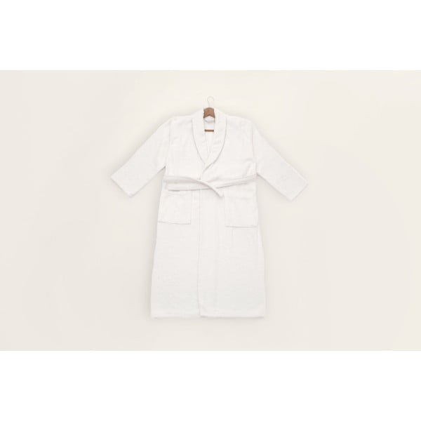 Bílý bavlněný župan velikost L/XL - Foutastic-image-1