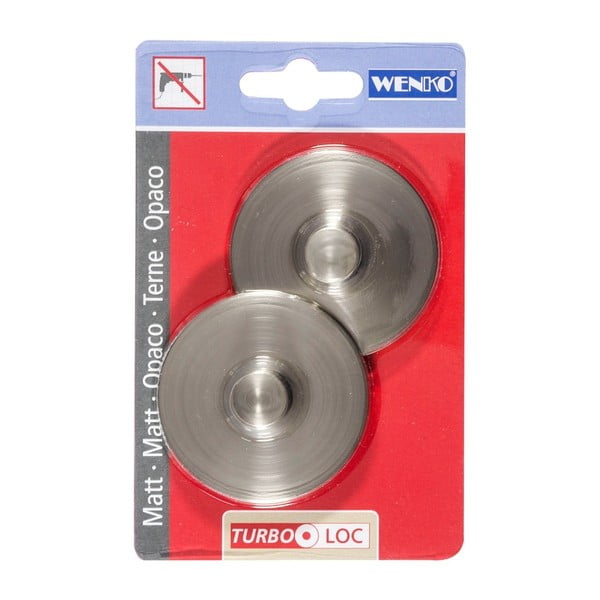 Sada 2 nástěnných háčků Wenko Turbo-Loc Matt-image-1