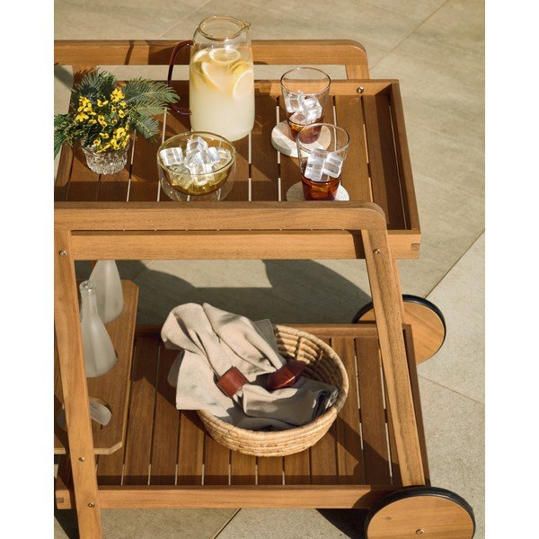 Servírovací stolek z masivu akácie 55x73 cm Felisa – Kave Home-image-3