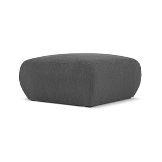 Tmavě šedý taburet z textilie bouclé Molino – Micadoni Home