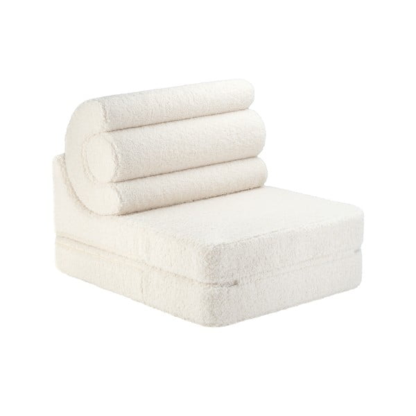 Krémové dětské křesílko z textilie bouclé Flipster – Wigiwama