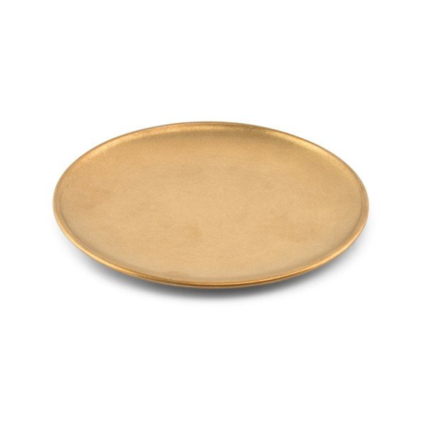 Dezertní  kovový talíř ve zlaté barvě ø 17 cm Serve – BonBistro-image-3