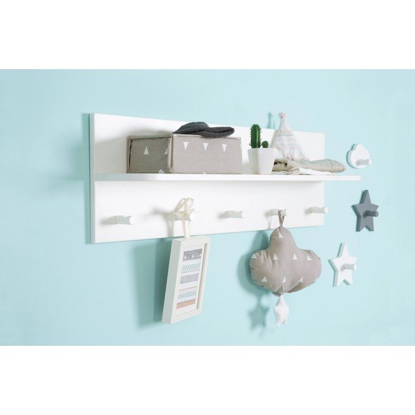Bílý nástěnný dětský věšák Dreamworld 3 – Roba-image-2