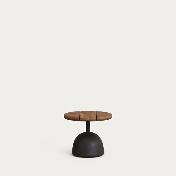 Kulatý zahradní konferenční stolek s deskou z akácie ø 43 cm Saura – Kave Home-image-1