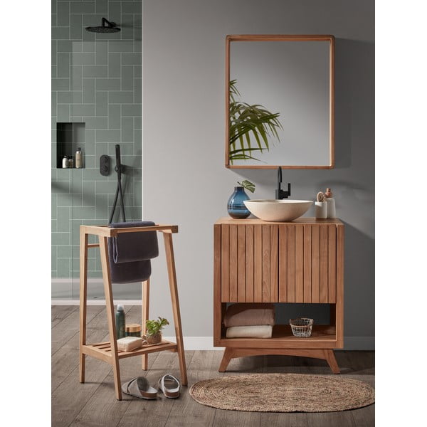 Zrcadlo z teakového dřeva Kave Home Sunday, 80 x 65 cm-image-4