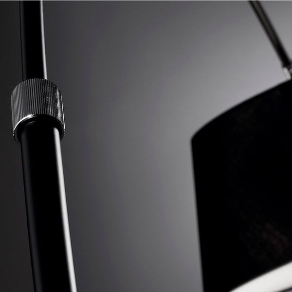 Černá stojací lampa s textilním stínidlem (výška 189 cm) May – Kave Home-image-2